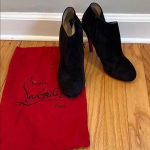 Louboutin suede Belle Booties 100mm